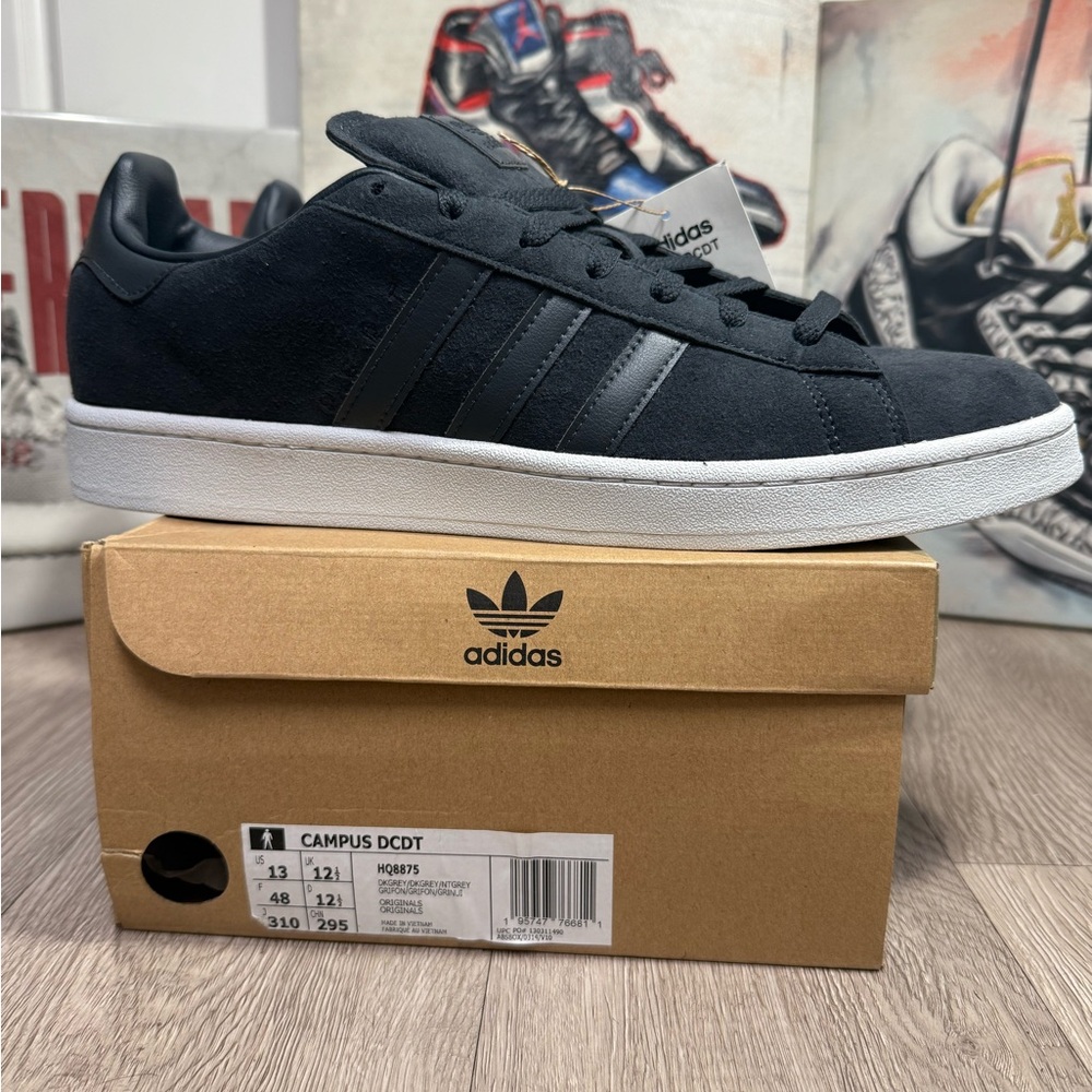 New adidas Campus x Descendant Low Night Grey Sneaker- HQ8875 8.5, 11.5, 13